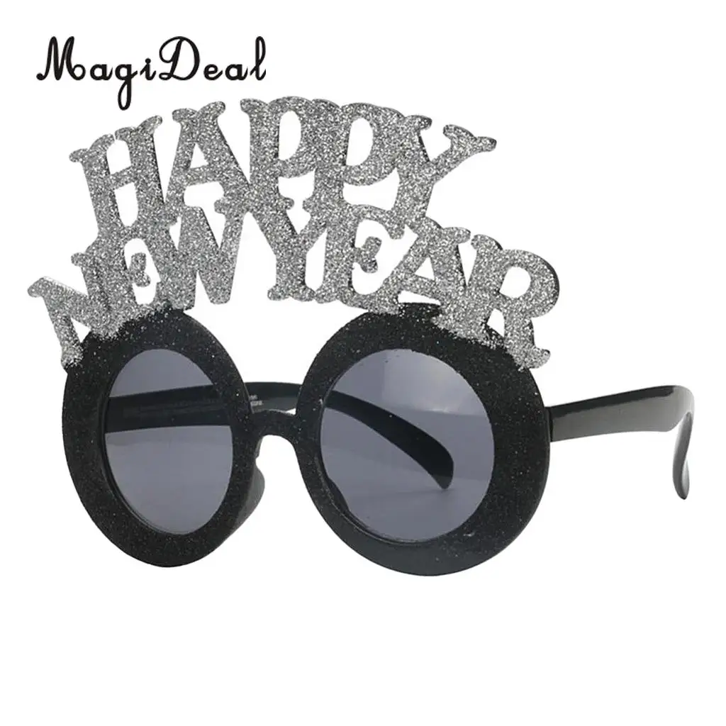 Funny Glitter New Year Party Glasses Photobooth Celebrations Sunglasses Kids Adults Christmas Holiday Party Eyeglasses Favors