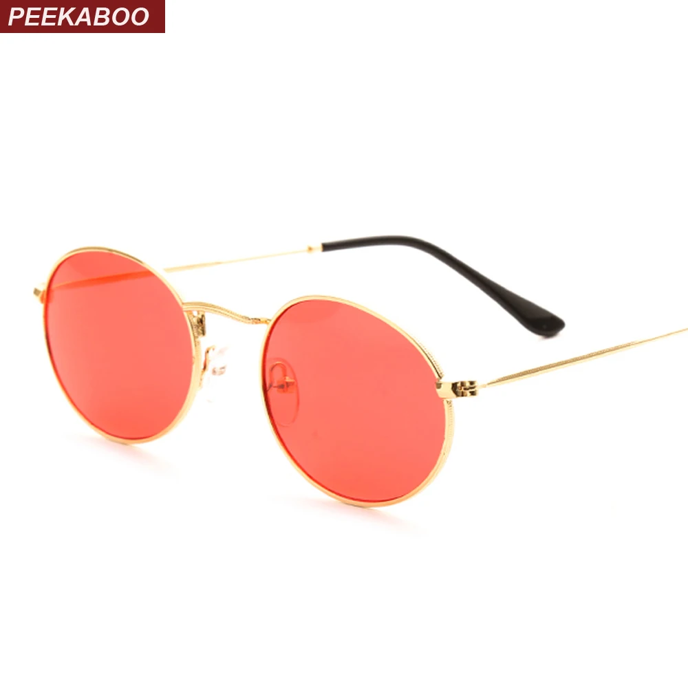 Peekaboo small oval sunglasses women red yellow blue green clear lens cheap sun glasses for men retro uv400 metal
Peekaboo small oval sunglasses women red yellow blue green clear lens cheap sun glasses for men retro uv400 metal