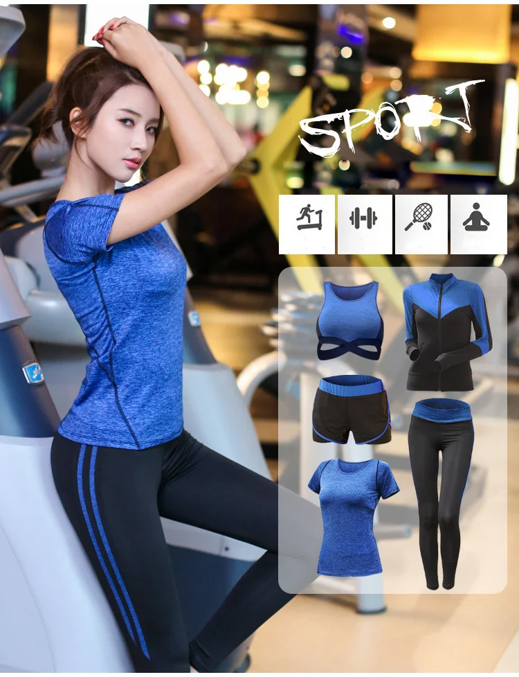 Women Yoga Set lady Gym Fitness Clothes Tennis Shirt Pants Running Tight Jogging Workout Yoga Leggings Sport Suit plus size Women Yoga Set lady Gym Fitness Clothes Tennis Shirt Pants Running Tight Jogging Workout Yoga Leggings Sport Suit plus size