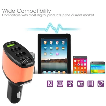 Hot 3 USB Ports Car Charger LED Display QC 3.0 Fast Charging Adapter for Android IOS BX
Hot 3 USB Ports Car Charger LED Display QC 3.0 Fast Charging Adapter for Android IOS BX