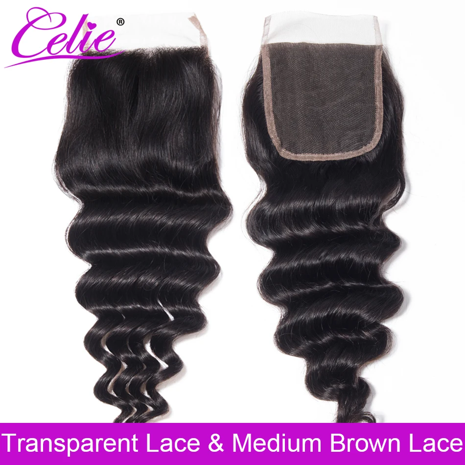 Celie Brazilian Loose Deep Wave HD Closure Remy Human Hair Transparent Lace Closure With Baby Hair 4x4 Swiss Lace Top Closure
Celie Brazilian Loose Deep Wave HD Closure Remy Human Hair Transparent Lace Closure With Baby Hair 4x4 Swiss Lace Top Closure