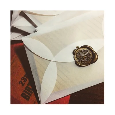 Image 100Pcs lot 8.9x5.8cm Retro translucent envelope Handmade DIY parchment paper envelope Wedding Party Invitation Card Envelopes