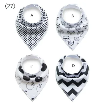 Black and white color match / Polka dot + apple + fox + chevron / Bandana Bibs princess girl / 4pcs/set
Black and white color match / Polka dot + apple + fox + chevron / Bandana Bibs princess girl / 4pcs/set