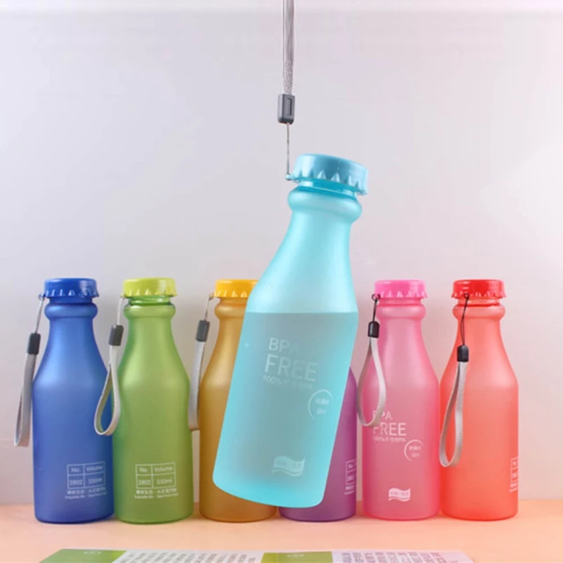 Candy Colors Unbreakable Frosted Leak-proof Plastic kettle 550mL BPA Free Portable Water Bottle for Travel Yoga Running Camping
Candy Colors Unbreakable Frosted Leak-proof Plastic kettle 550mL BPA Free Portable Water Bottle for Travel Yoga Running Camping