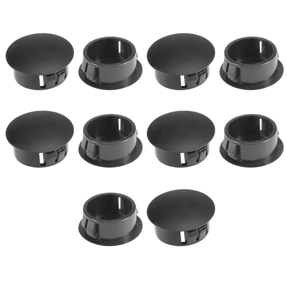 Uxcell Nylon 19x10.5/22.1x11.5/22.2x11.3/25x11.5mm 10pcs Black Round Push Locking Hole Plugs Without Gasket Button Cover
Uxcell Nylon 19x10.5/22.1x11.5/22.2x11.3/25x11.5mm 10pcs Black Round Push Locking Hole Plugs Without Gasket Button Cover