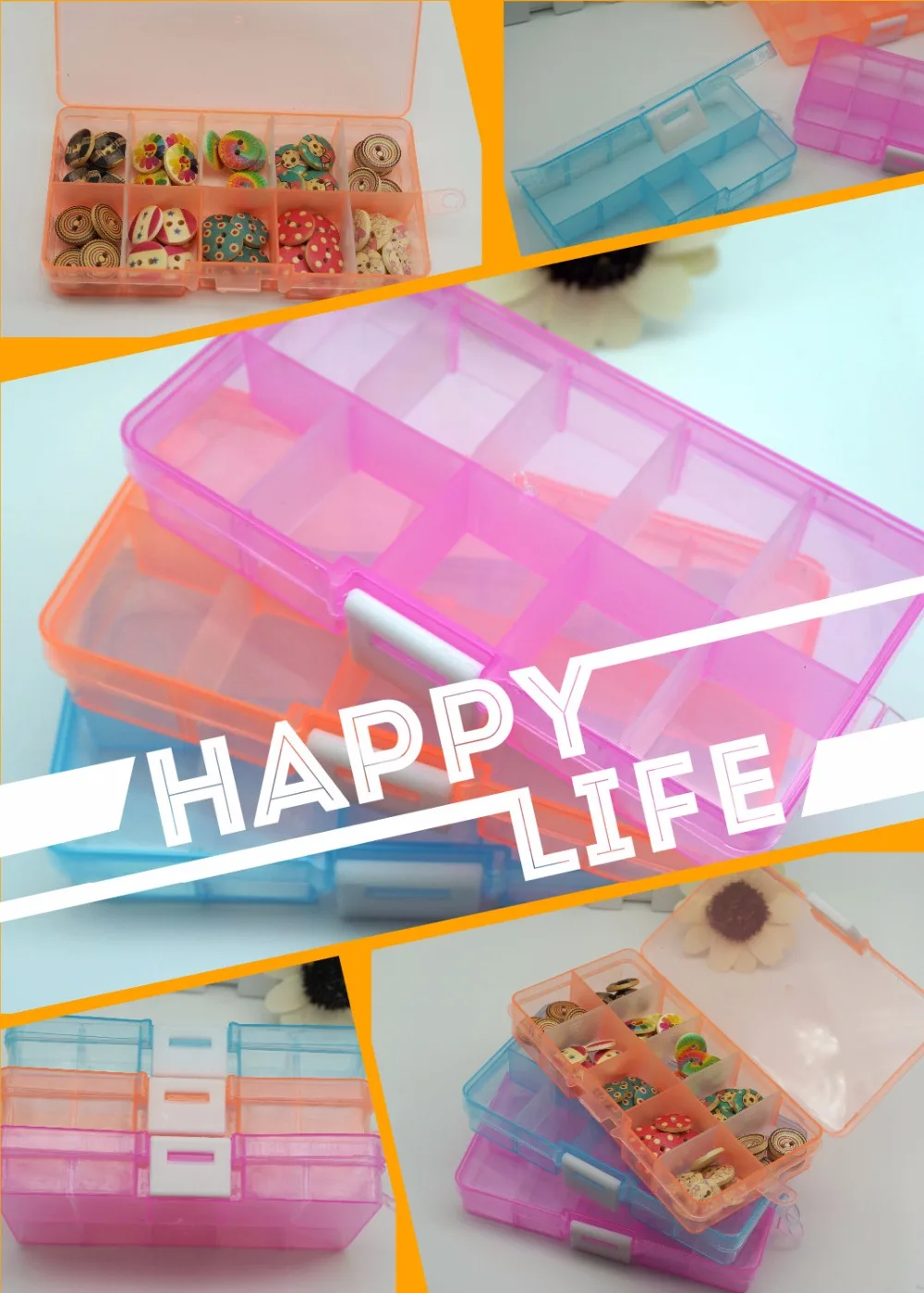 10 Grids Happy Gifts High Quality Adjustable Jewelry Beads Pills Nail Art Tips Storage Box Case Free Shipping
10 Grids Happy Gifts High Quality Adjustable Jewelry Beads Pills Nail Art Tips Storage Box Case Free Shipping