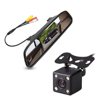 Parking system with 4.3inch digital tft lcd car rearview mirror monitor with2 AV input + 4 IR LED night vision rear view camera
Parking system with 4.3inch digital tft lcd car rearview mirror monitor with2 AV input + 4 IR LED night vision rear view camera