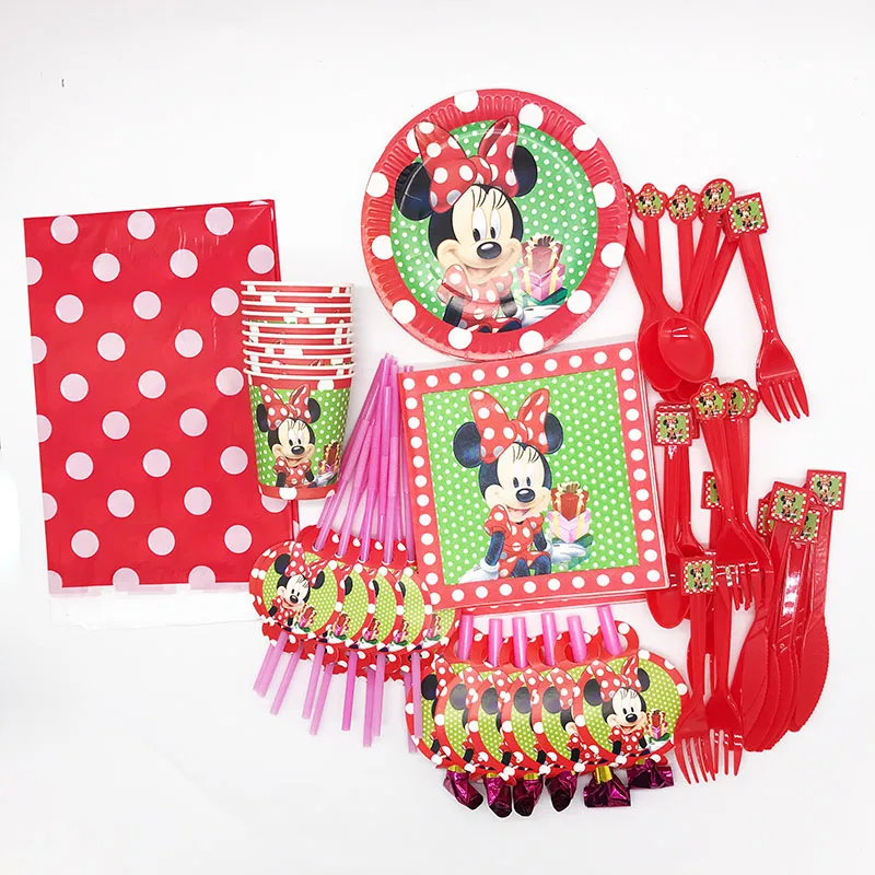 93pcs/pack Minnie Mouse theme disposable tableware sets plates cups napkins banners straws Minnie birthday party decorations
93pcs/pack Minnie Mouse theme disposable tableware sets plates cups napkins banners straws Minnie birthday party decorations