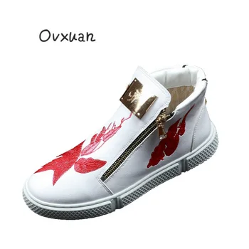 OVXUAN 2019 Men's Metal Buckle Embroidered Flowers High Top Casual Loafers Hip Hop Shoes Fashion Night Club Socical Shoe for men
OVXUAN 2019 Men's Metal Buckle Embroidered Flowers High Top Casual Loafers Hip Hop Shoes Fashion Night Club Socical Shoe for men