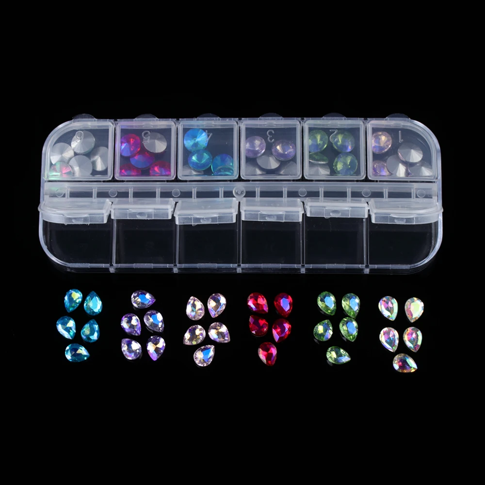 60PCs/Box Colorful 3D Glitter Nail Art Rhinestones DIY Mixed Crystal Gems Beauty Manicure Charm Nail Art Decoration Beauty
60PCs/Box Colorful 3D Glitter Nail Art Rhinestones DIY Mixed Crystal Gems Beauty Manicure Charm Nail Art Decoration Beauty