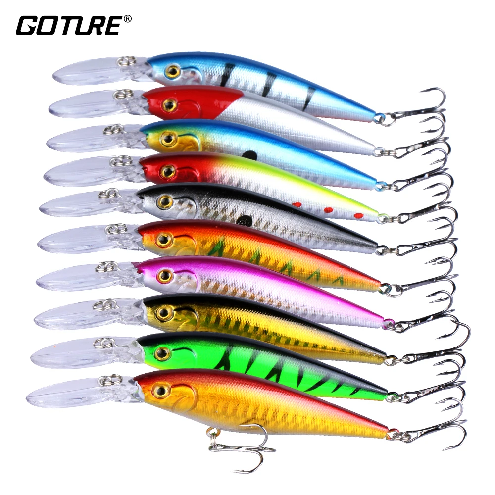 Goture 10pcs/lot 11cm/10g Minnow Fishing Lure Jerkbait Artificial Bait Hard Fishing Lures Wobbler
Goture 10pcs/lot 11cm/10g Minnow Fishing Lure Jerkbait Artificial Bait Hard Fishing Lures Wobbler