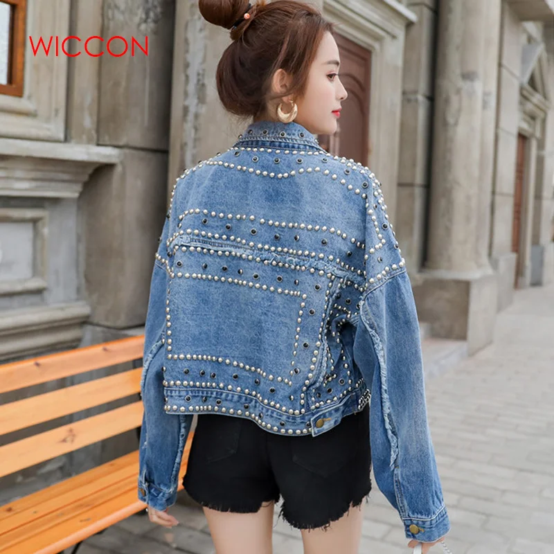Diamond Denim Jacket Female 2019 Autumn New Korean Version Studded Short Loose Denim Jacket High Street Single Button
Diamond Denim Jacket Female 2019 Autumn New Korean Version Studded Short Loose Denim Jacket High Street Single Button
