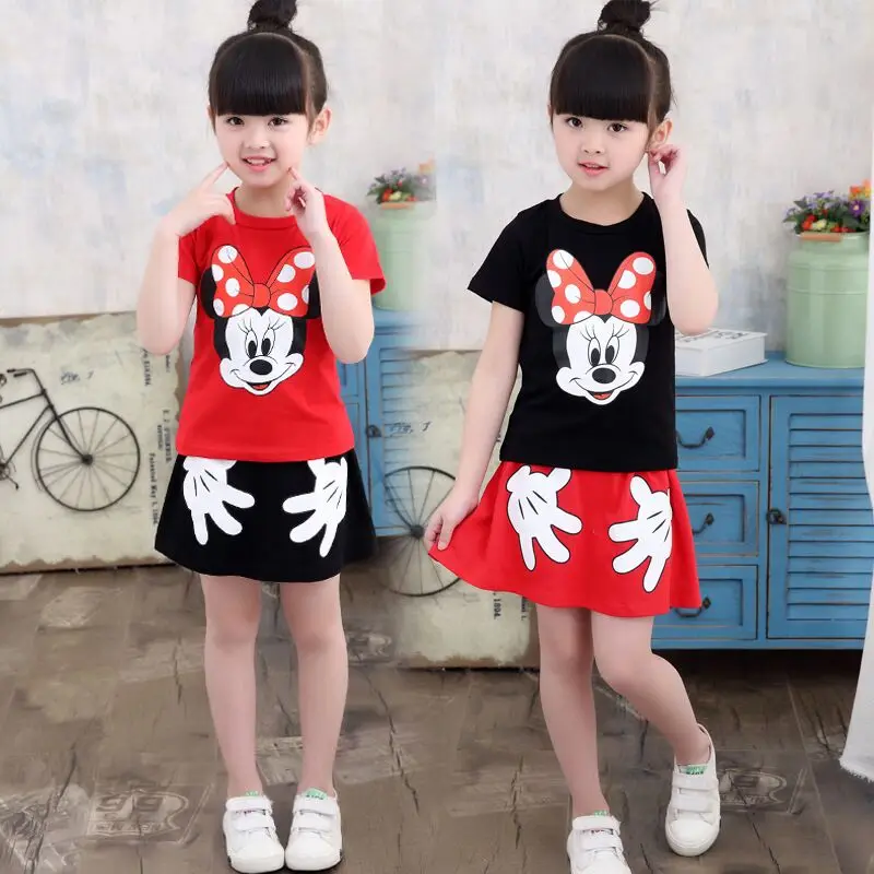 Summer Baby Girls Cartoon Mickey Minnie Short Sleeve + Short Skirt Suit for Girls Casual Cotton Clothes Kids Costume 3-8Years
Summer Baby Girls Cartoon Mickey Minnie Short Sleeve + Short Skirt Suit for Girls Casual Cotton Clothes Kids Costume 3-8Years