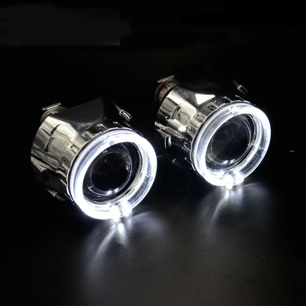 2.5 inch bi xenon Projector lens with DRL LED angel eyes shrouds car assembly kit for H1 H4 H7 xenon car model free shipping
2.5 inch bi xenon Projector lens with DRL LED angel eyes shrouds car assembly kit for H1 H4 H7 xenon car model free shipping