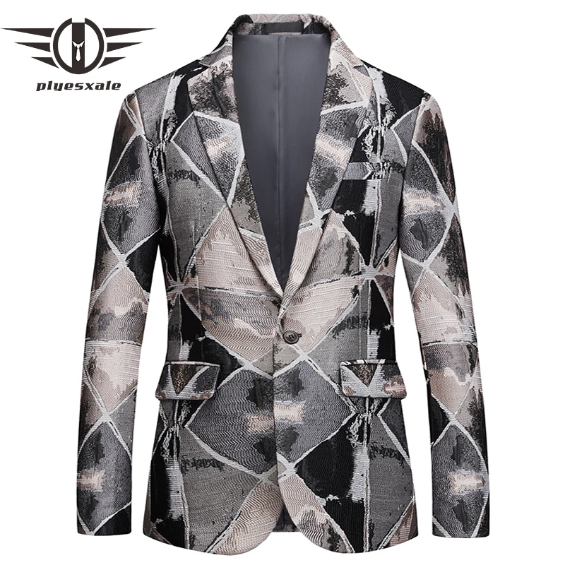 Plyesxale Men Blazers 2018 Fashion Printed Mens Blazers Casual Terno Masculino 5-6XL Male Prom Stage Jacket Brand Clothing Q395
Plyesxale Men Blazers 2018 Fashion Printed Mens Blazers Casual Terno Masculino 5-6XL Male Prom Stage Jacket Brand Clothing Q395