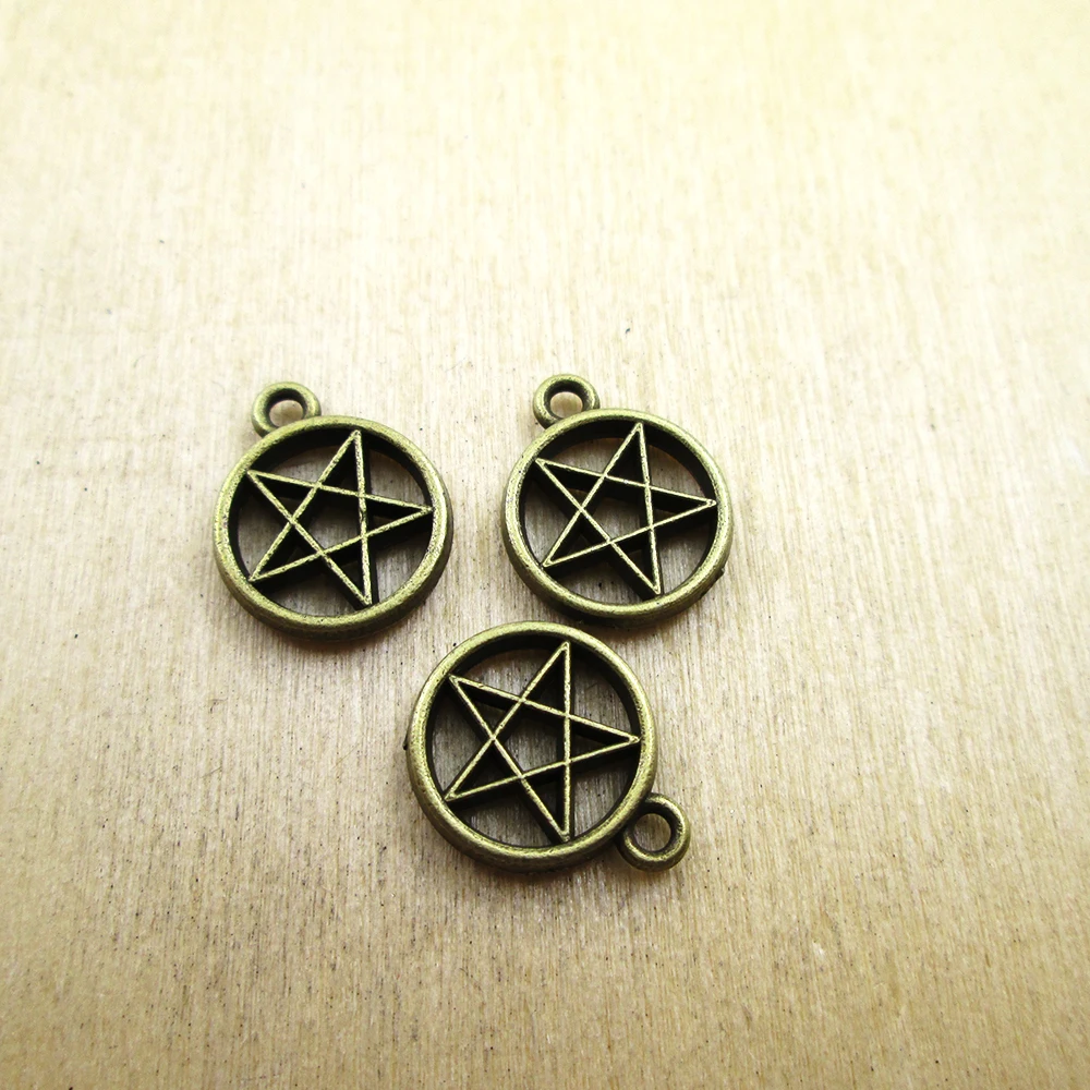 20pcs --13*16mm small size Pentagram Charms ,Pentagram charm DIY necklace/ bracelets charms antique bronze tone
20pcs --13*16mm small size Pentagram Charms ,Pentagram charm DIY necklace/ bracelets charms antique bronze tone