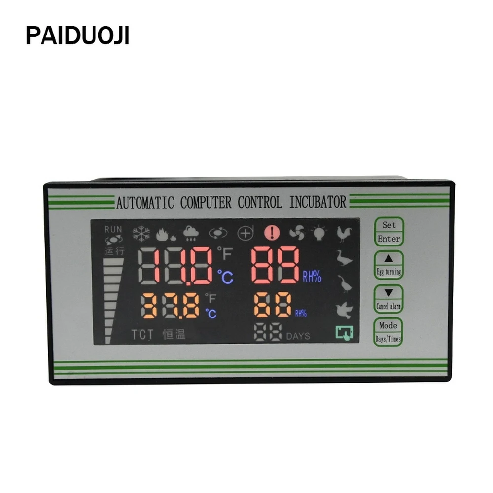 Temperature Humidity Egg Hatcher Controller Full Automatic Control Egg Incubator Controller Thermostat with Sensor Farm Animals
Temperature Humidity Egg Hatcher Controller Full Automatic Control Egg Incubator Controller Thermostat with Sensor Farm Animals