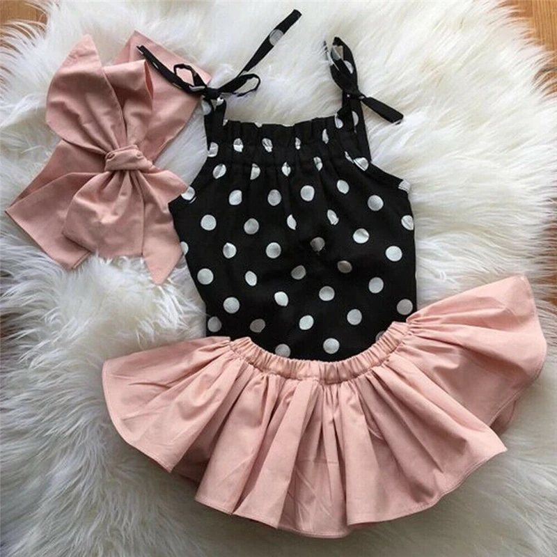 3Pcs Polka Dot Print Baby Girl Clothes Lace Up Rompers+Pink Skirt+Headband Newborn Clothes Summer Infant Clothing 2019 New 0-24M
3Pcs Polka Dot Print Baby Girl Clothes Lace Up Rompers+Pink Skirt+Headband Newborn Clothes Summer Infant Clothing 2019 New 0-24M