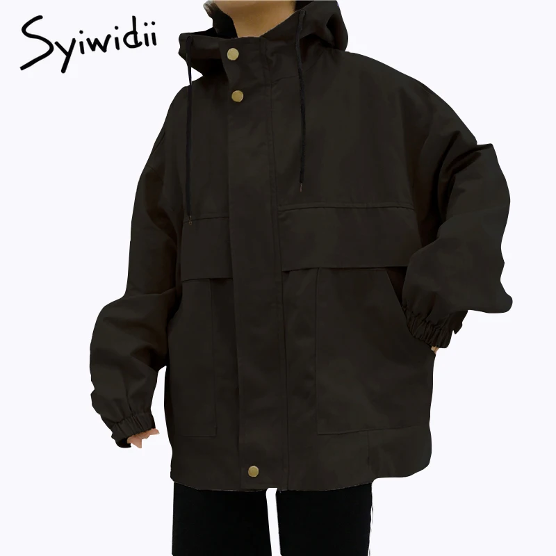 Oversized Trench Coat for Women Hooded Zipper Single Breasted Beige Loose Cloak Mujer Windbreaker Pocket Womens Trench Coat
Oversized Trench Coat for Women Hooded Zipper Single Breasted Beige Loose Cloak Mujer Windbreaker Pocket Womens Trench Coat