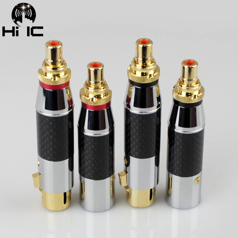 Carbon Fiber Gilded Audio Adaptor XLR 3Pin Male/Female to RCA Female Audio Adapter Connector Converter HIFI Supported
Carbon Fiber Gilded Audio Adaptor XLR 3Pin Male/Female to RCA Female Audio Adapter Connector Converter HIFI Supported