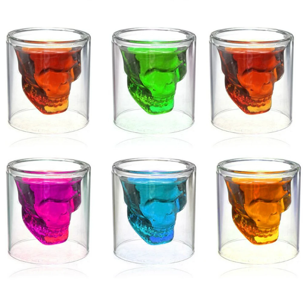 ZERZEEMOOY 4 sizes Two ways Shot Transparent Crystal Skull Head Glass Cup For Whiskey Wine Vodka Bar Club beer wine glass
ZERZEEMOOY 4 sizes Two ways Shot Transparent Crystal Skull Head Glass Cup For Whiskey Wine Vodka Bar Club beer wine glass