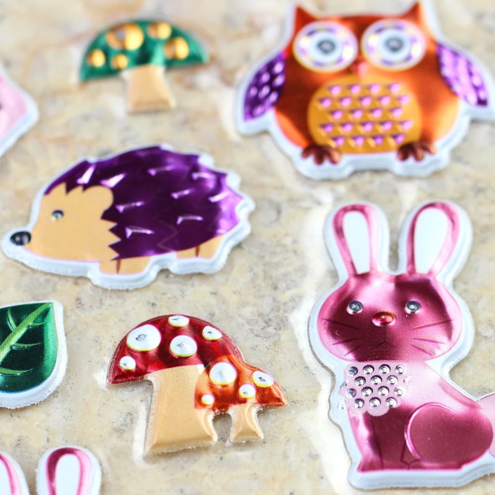 High Quality Emoji Reward Kid Forest Animals Owl Hedgehog Squirrel Fox Scrapbooking Shiny Sparkle Undulate Bubble Puffy Stickers
High Quality Emoji Reward Kid Forest Animals Owl Hedgehog Squirrel Fox Scrapbooking Shiny Sparkle Undulate Bubble Puffy Stickers
