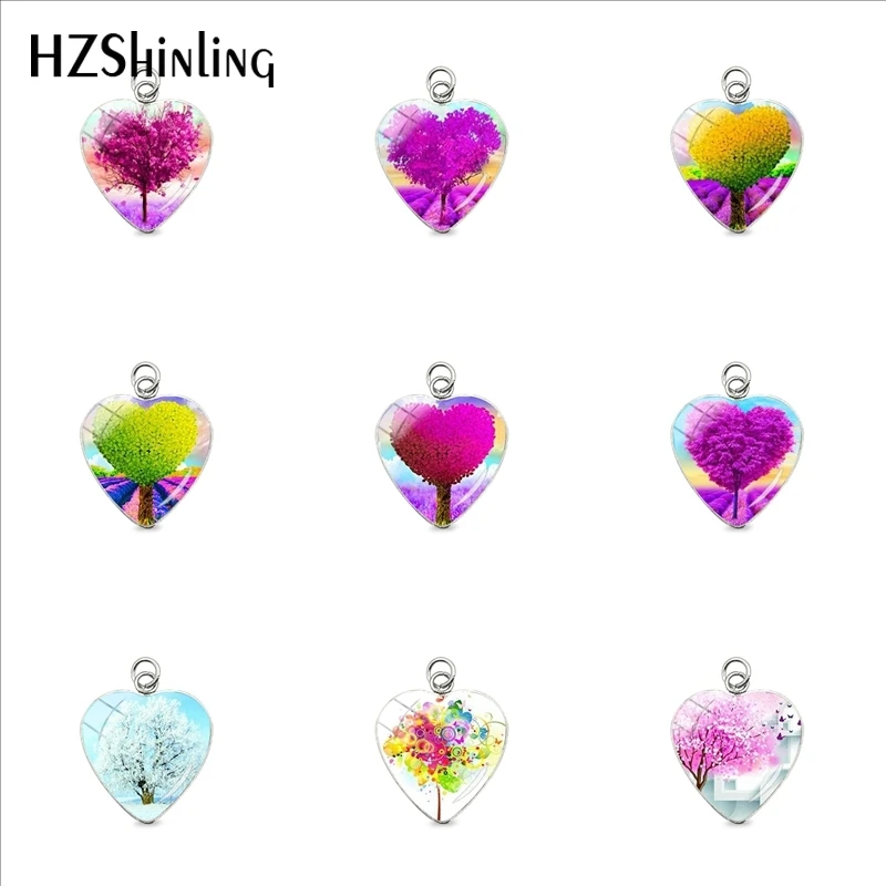Fashion Love Coloful Tree Heart Pendants Handmade Life of Tree Watercolor Jewelry Glass Dome Jewelry Charms Gifts
Fashion Love Coloful Tree Heart Pendants Handmade Life of Tree Watercolor Jewelry Glass Dome Jewelry Charms Gifts