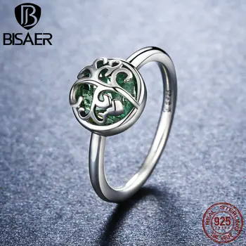 BISAER 925 Sterling Silver Tree of Life Cheap Finger Rings for Women Green Zircon Fashion Wedding Ring Jewelry Anel ECR053
BISAER 925 Sterling Silver Tree of Life Cheap Finger Rings for Women Green Zircon Fashion Wedding Ring Jewelry Anel ECR053