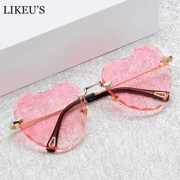 LIKEU'S 2019 Fashion Rimless sunglasses women New Arrival Heart shape Love eyewear female Good Quality Sun Glasses UV400 Travel
LIKEU'S 2019 Fashion Rimless sunglasses women New Arrival Heart shape Love eyewear female Good Quality Sun Glasses UV400 Travel