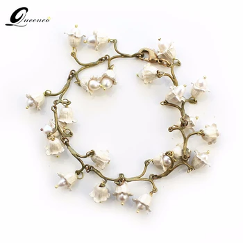 Vintage Women Bracelet Ornaments Woman Natural Pearl Flower Bracelets Valley Lily Green Roast Paint Bracelet
Vintage Women Bracelet Ornaments Woman Natural Pearl Flower Bracelets Valley Lily Green Roast Paint Bracelet