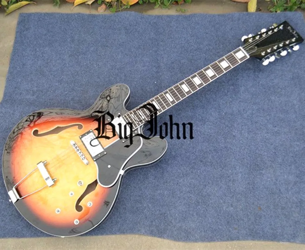 free shipping customized new Big John hollow F hole 12 strings electric guitar or 6 strings guitar made in China F-3075
free shipping customized new Big John hollow F hole 12 strings electric guitar or 6 strings guitar made in China F-3075