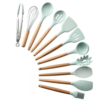 1Pcs Non-stick Turner Tongs Spatula Soup Spoon Cooking Tools Set Food Grade Wooden Handle Silicone Kitchen Gadgets Portable
1Pcs Non-stick Turner Tongs Spatula Soup Spoon Cooking Tools Set Food Grade Wooden Handle Silicone Kitchen Gadgets Portable
