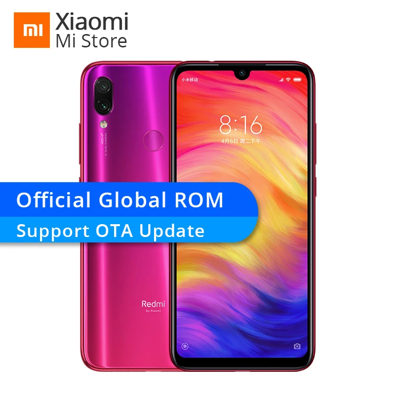 Global ROM Xiaomi Redmi Note 7 4GB RAM 64GB ROM Smartphone Snapdragon 660 Octa Core 48MP AI Dual Camera 6.3" Full Screen 4000mAh
Global ROM Xiaomi Redmi Note 7 4GB RAM 64GB ROM Smartphone Snapdragon 660 Octa Core 48MP AI Dual Camera 6.3" Full Screen 4000mAh