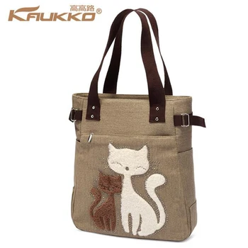 Cute Cat Totes Women Canvas Handbags Casual Shopping Female Large Capacity Lady Handbags Feasts Shoulder Bags one head KAUKKO
Cute Cat Totes Women Canvas Handbags Casual Shopping Female Large Capacity Lady Handbags Feasts Shoulder Bags one head KAUKKO