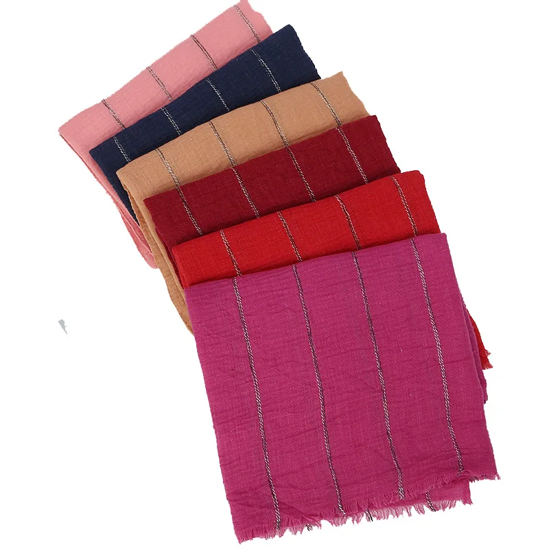 Fashion Striped Cotton Scarf Silver Stripes Striped Long Large Big Size Pashina Shawl Tudung Muslim Hijab Head Turkey Scarves
Fashion Striped Cotton Scarf Silver Stripes Striped Long Large Big Size Pashina Shawl Tudung Muslim Hijab Head Turkey Scarves