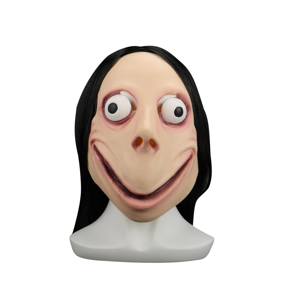 2019 New Hacking Challenge Whale Game Mask Hot Momo Mask Scary Latex Momo Mask Halloween Party Cosplay Ues (2)