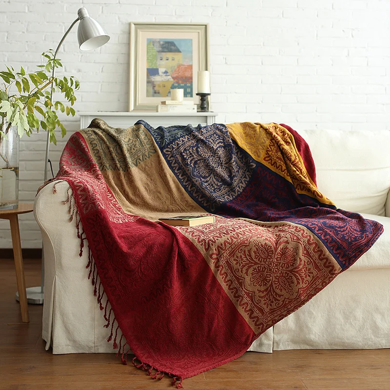 Retro Chenille Fabric Blanket Sofa Chair Cover Decor Throw Colorful Geometric Pattern Car Home Office Warm Blankets 150x190cm
Retro Chenille Fabric Blanket Sofa Chair Cover Decor Throw Colorful Geometric Pattern Car Home Office Warm Blankets 150x190cm