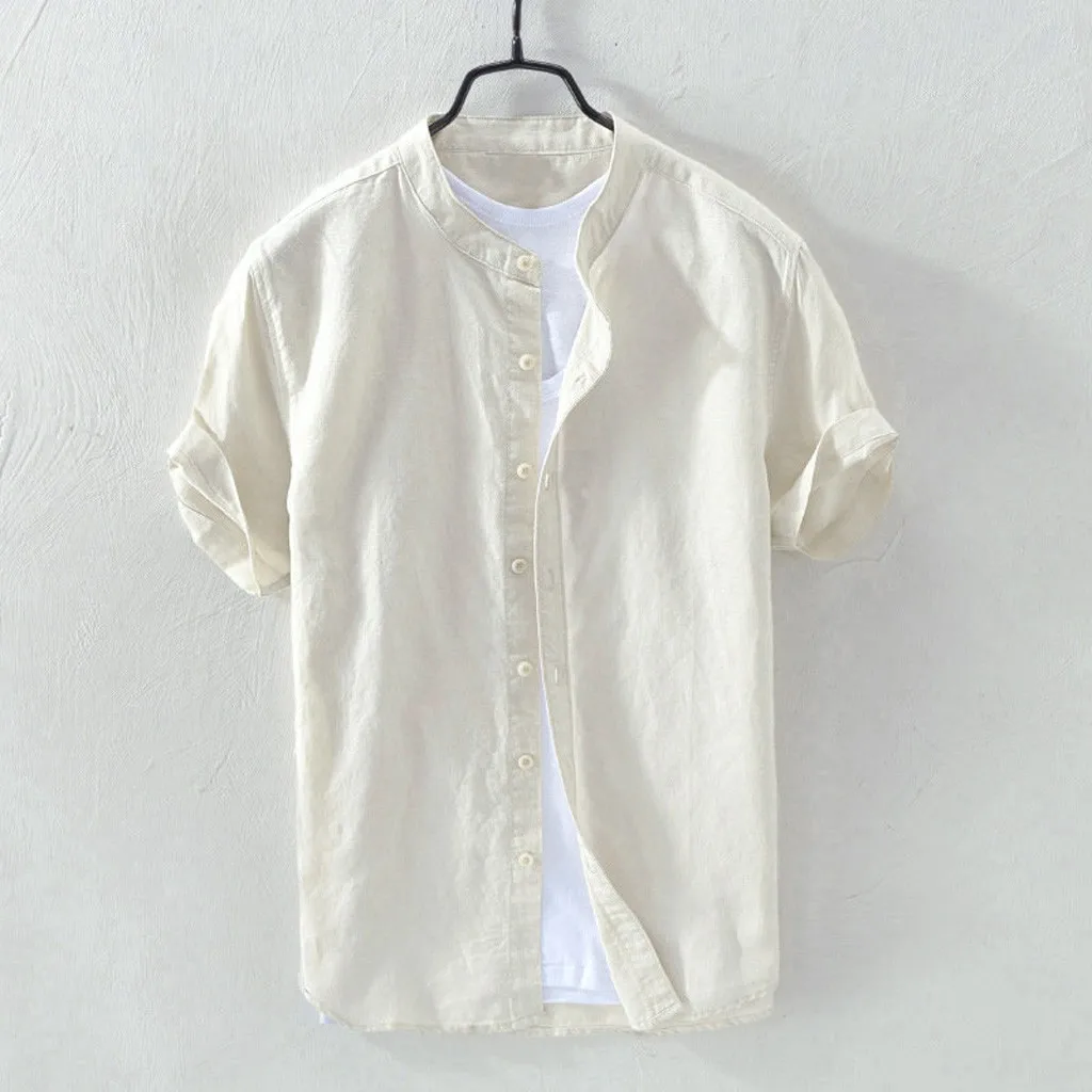 Men's Shirts Baggy 2019 summer Cotton linen Shirt Male short sleeved shirt breathes Cool loose Retro Shirts Tops Blouse Camisa
Men's Shirts Baggy 2019 summer Cotton linen Shirt Male short sleeved shirt breathes Cool loose Retro Shirts Tops Blouse Camisa