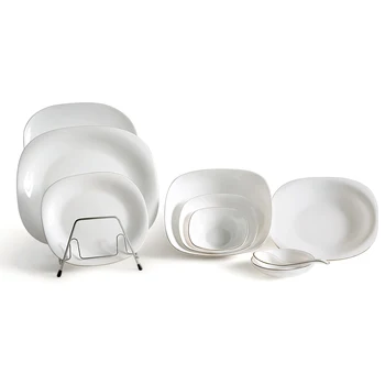 3pcs/set Heat-resistant Square Gold edge White Opal Glass Porcelain Plates Dishes Tableware Steak Salad Sushi Dish Plate
3pcs/set Heat-resistant Square Gold edge White Opal Glass Porcelain Plates Dishes Tableware Steak Salad Sushi Dish Plate