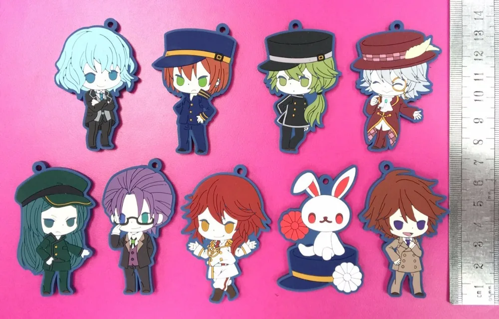 Code:Realize Anime Figure Keychain Rubber Strap Phone Charm Bag Pendant Key Ring