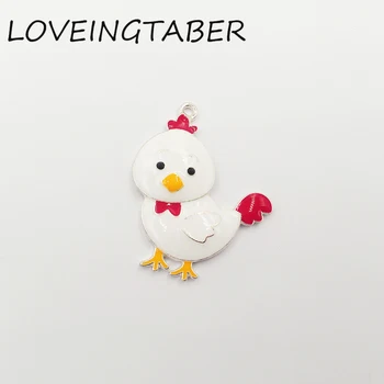 Newest 44mm*37mm 10pcs/lot All Enamel Farm Animal Chick with Red Bowknot Pendants For Kids Jewelry Making
Newest 44mm*37mm 10pcs/lot All Enamel Farm Animal Chick with Red Bowknot Pendants For Kids Jewelry Making