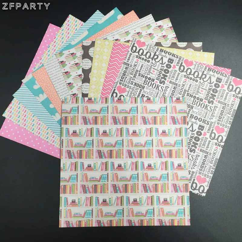 ZFPARTY 12pcs 6" Single-side Printed Book pattern creative papercraft art paper handmade scrapbooking kit set book
ZFPARTY 12pcs 6" Single-side Printed Book pattern creative papercraft art paper handmade scrapbooking kit set book