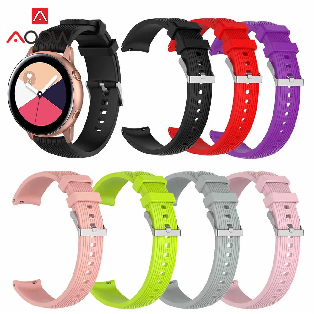 20mm Silicone Watchband for Samsung Galaxy Watch Active 42mm Quick Release Replacement Bracelet Band Strap for SM-R500 SM-R810
20mm Silicone Watchband for Samsung Galaxy Watch Active 42mm Quick Release Replacement Bracelet Band Strap for SM-R500 SM-R810