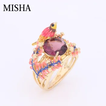 Top Sale Enamel Rings Cute Bird Handmade Simulation Gems Fine Jewelry Elegant Luxury Wedding Ring For Women For Friend Gift L577
Top Sale Enamel Rings Cute Bird Handmade Simulation Gems Fine Jewelry Elegant Luxury Wedding Ring For Women For Friend Gift L577