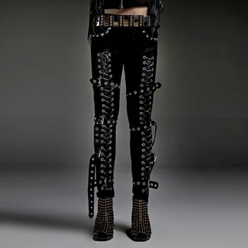 Men's Slim Punk Non-mainstream Elastic Black Rivet Trousers Men Casual Pant Trousers DJ Stage Costumes 28-34 free shipping
Men's Slim Punk Non-mainstream Elastic Black Rivet Trousers Men Casual Pant Trousers DJ Stage Costumes 28-34 free shipping