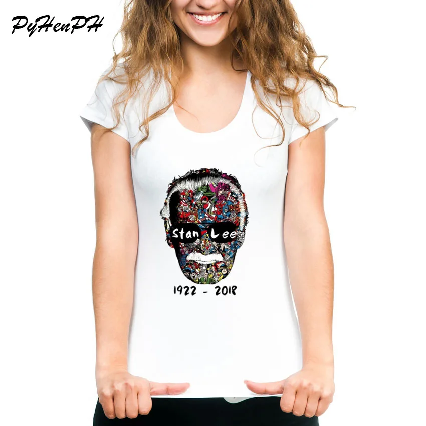 Women Stan Lee Rip 1922-2018 Design Print T-shirts Women Casual Harajuku Superhero Spiderman Tee Shirt Femme Summer Tops
Women Stan Lee Rip 1922-2018 Design Print T-shirts Women Casual Harajuku Superhero Spiderman Tee Shirt Femme Summer Tops