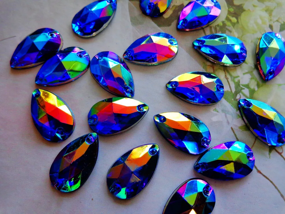 150pcs 11*18mm Water Drop shape stone sew on Crystals Dark Blue AB colour Rhinestones Accessories For Hand Sewing gem stones
150pcs 11*18mm Water Drop shape stone sew on Crystals Dark Blue AB colour Rhinestones Accessories For Hand Sewing gem stones
