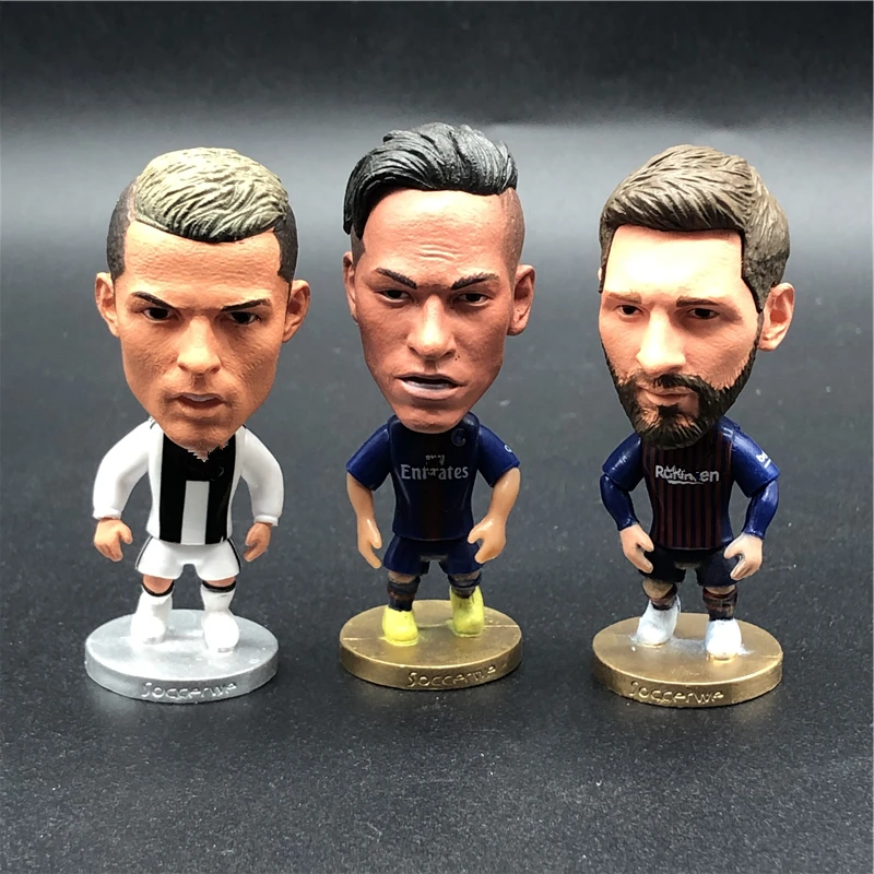 3pcs Soccerwe 6.5 cm Height PVC Football 2019 Season Star Dolls Neymar Messi Ronaldo Figurine for Children Toy
3pcs Soccerwe 6.5 cm Height PVC Football 2019 Season Star Dolls Neymar Messi Ronaldo Figurine for Children Toy