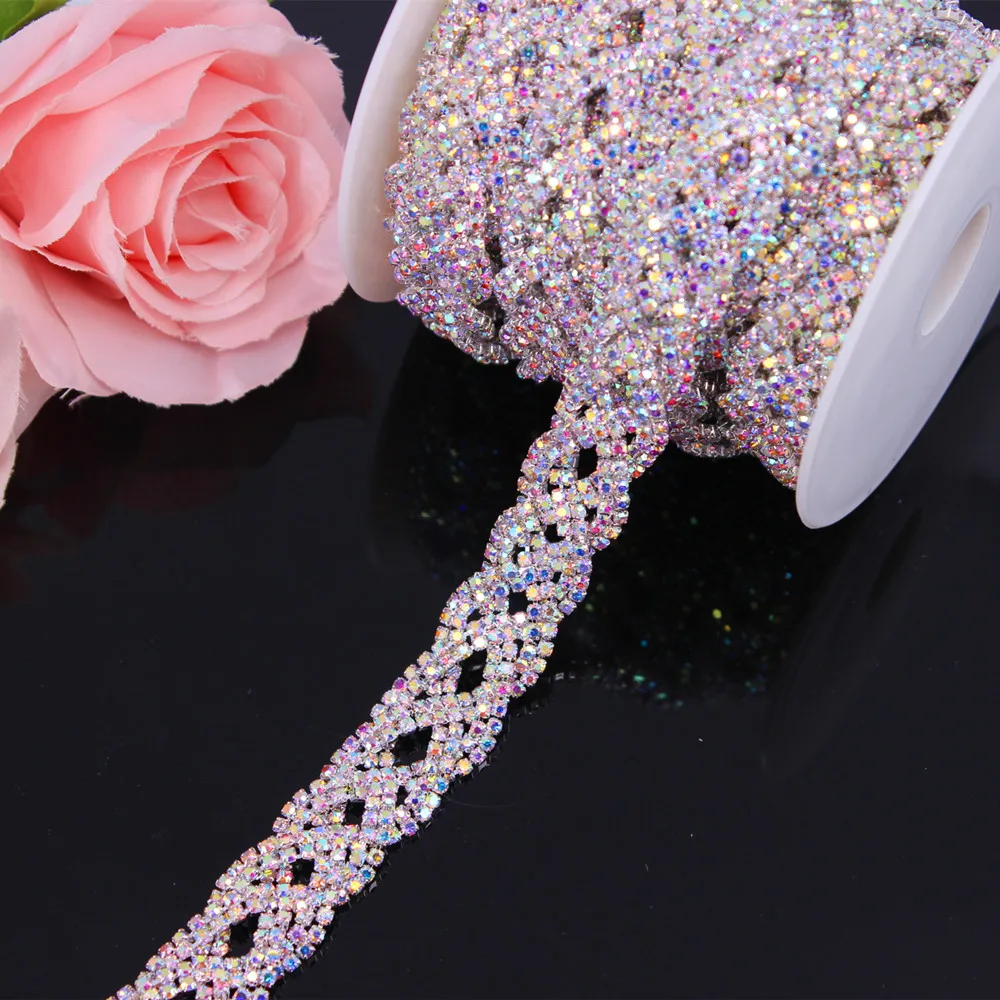 1 Yard Bridal Belt Clothes Wedding Sashes Gown Accessory Crystal Rhinestone Cross Chain Trimming Claw Chain Jewelry DIY Crafts
1 Yard Bridal Belt Clothes Wedding Sashes Gown Accessory Crystal Rhinestone Cross Chain Trimming Claw Chain Jewelry DIY Crafts