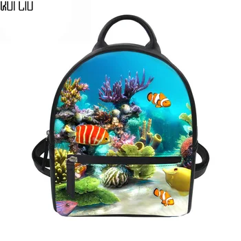 Customized Style Backpack Small Women PU Leather Backpacks Teenage Girls School Bags Tropical Fish Print Fashion Shoulder Bag
Customized Style Backpack Small Women PU Leather Backpacks Teenage Girls School Bags Tropical Fish Print Fashion Shoulder Bag